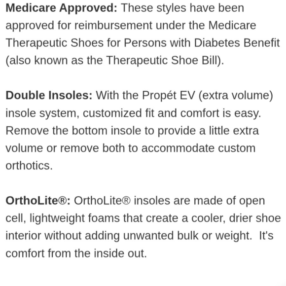 Propet One Walking Active  Black/Silver Therapeutic Comfort Shoes WAA103M Size 9 - Picture 13 of 15